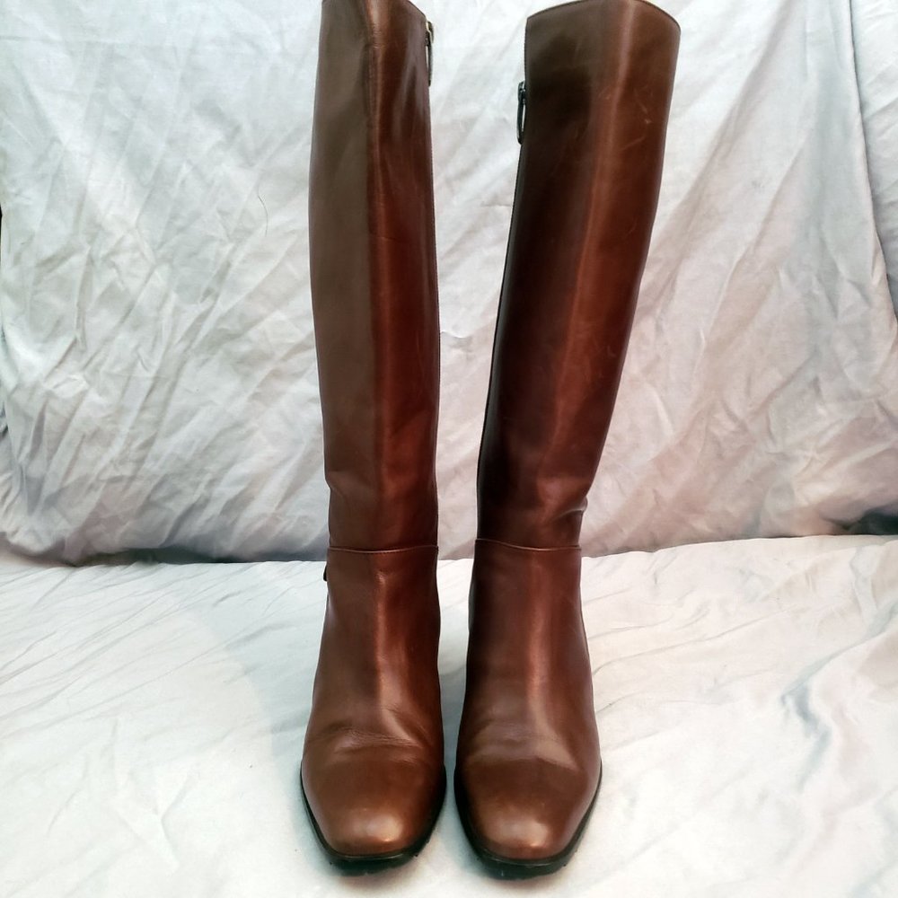 Cerruti 1881 Shapes Women's Size 5 Leather 3" Heel Side Zip Shoes Boots - Picture 3 of 14